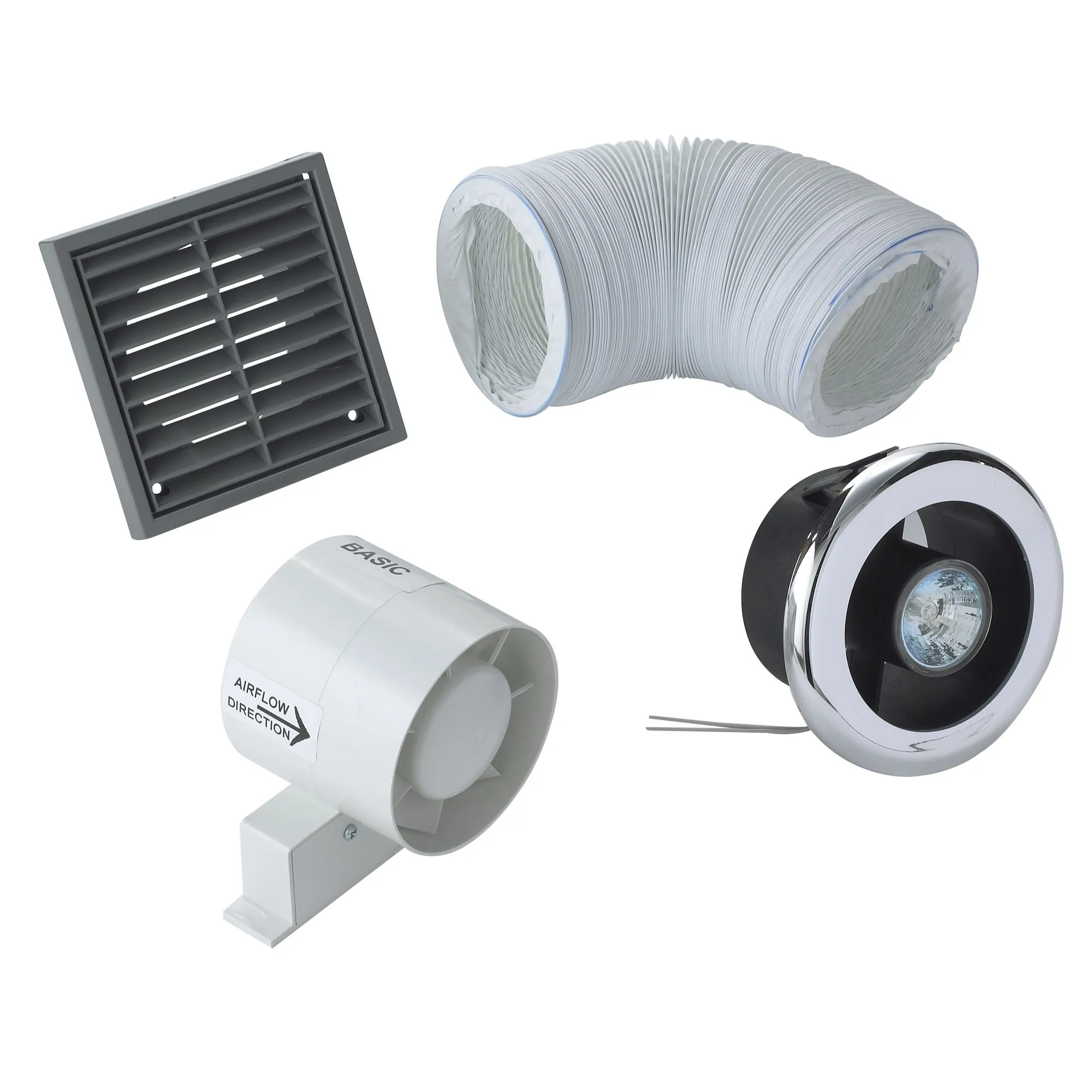 VDISL100S Bathroom Shower fan kit