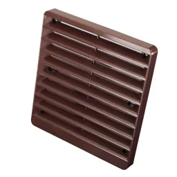 Manrose Brown Square Gas appliances Fixed louvre vent, (H)150mm (W)150mm