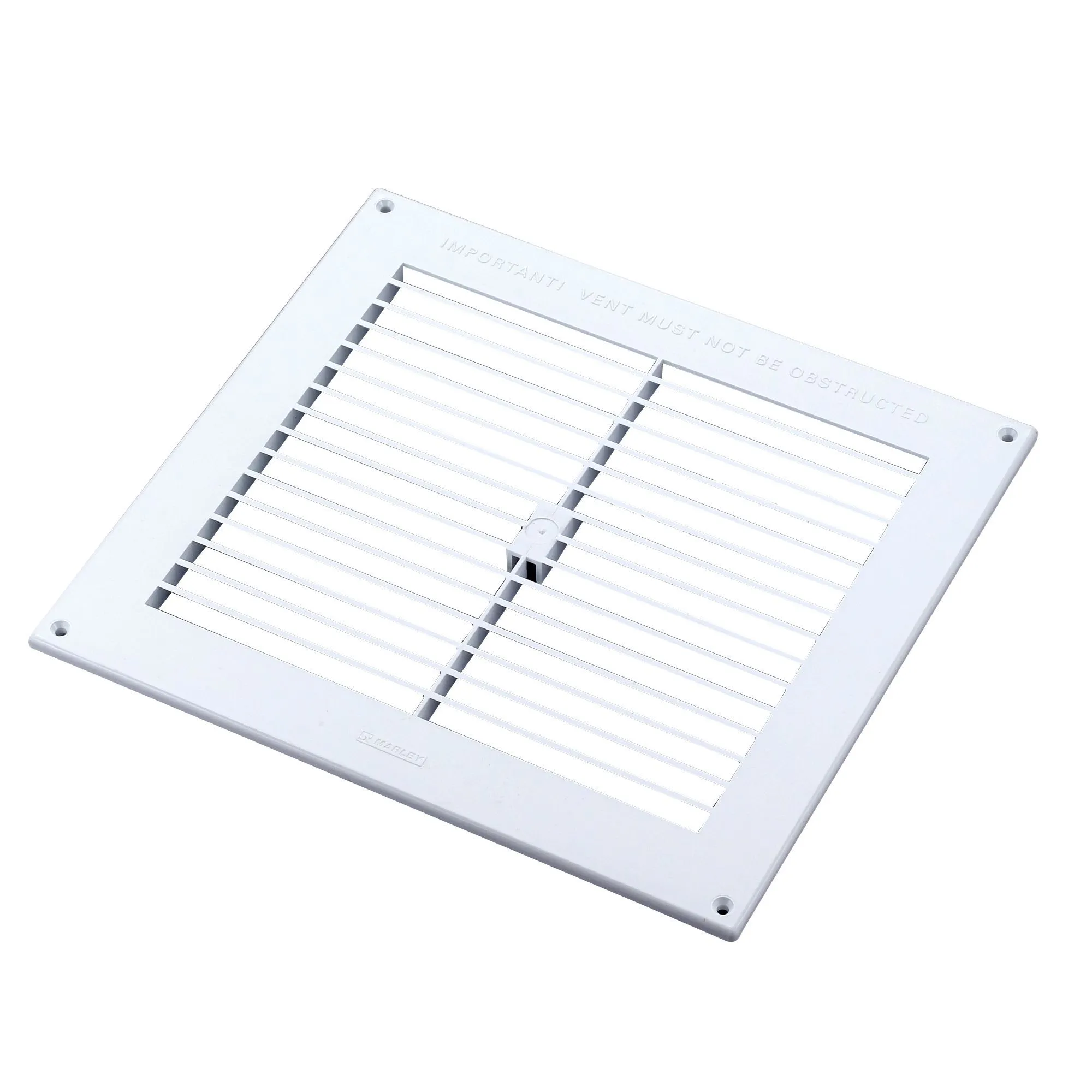 Manrose White Square Gas appliances Fixed louvre vent, (H)229mm (W)229mm