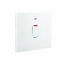 BG 20A White Rocker Raised square Control switch with LED Indicator