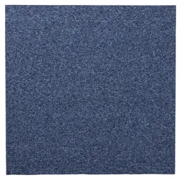Colours Dark blue Loop Carpet tile, (L)500mm