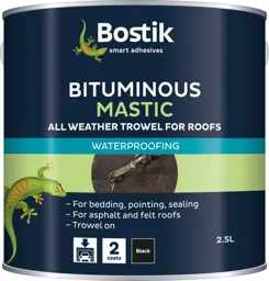 Cementone All Weather Trowel Applied Bitumen Mastic 2.5ltr Black