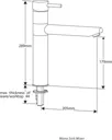Reginox Hudson Single Lever Tall Kitchen Mixer Tap - Brushed Nickel - HUDSON BN