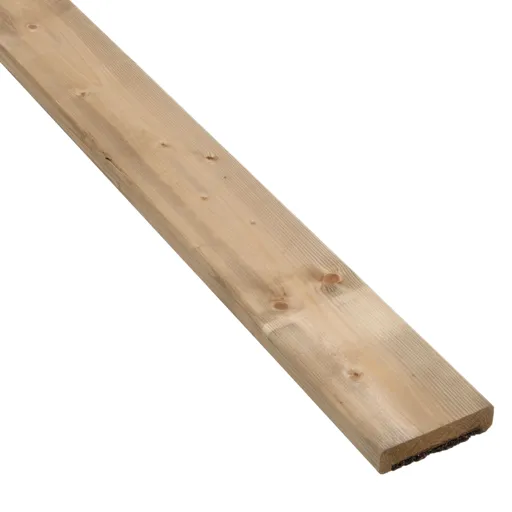 Walksure Spruce Deck board (L)2.1m (W)120mm (T)28mm, Pack of 5
