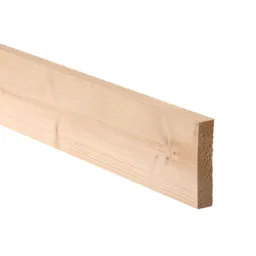 Smooth Planed Square edge Spruce Timber (L)1.8m (W)70mm (T)18mm, Pack of 12