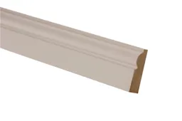 Metsä Wood Primed White MDF Torus Softwood Architrave (L)2.1m (W)69mm (T)18mm, Pack of 5