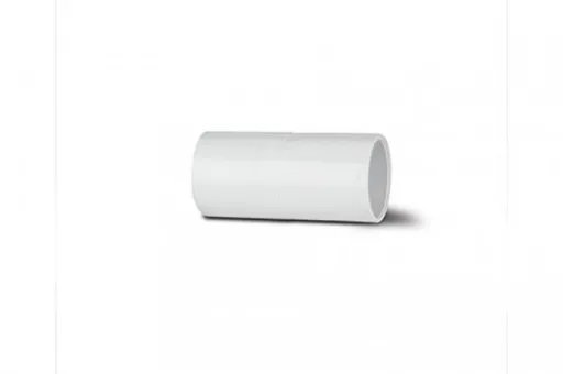 Polypipe Overflow Straight Connector 21.5mm White   NS44W
