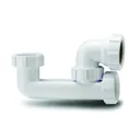 Polypipe Low Level Bath Trap 40mm with Overflow Access  38mm Seal  White   WT67