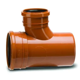 UG636 Polypipe 160mm x 160mm x 110mm Double Socket Unequal Junction 45Deg Terracotta