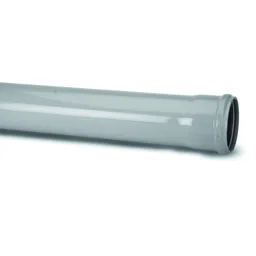Polypipe 110mm Soil Pipe 3mtr  Single Socket  Grey   SP430G