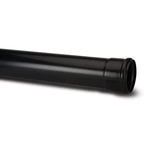 Polypipe 110mm Soil Pipe 3m Single Socket Black (SP430B)