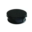 UG501 Polypipe Plastic Cover & Frame Round For Inspection Chamber Round 320mm Black