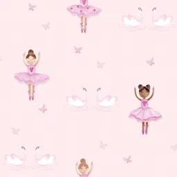 Holden Décor Pink & purple Ballerina Glitter effect Smooth Wallpaper