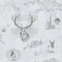 Holden Décor K2 Grey Animals Smooth Wallpaper