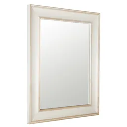 Cream Rectangular Framed Mirror (H)510mm (W)410mm