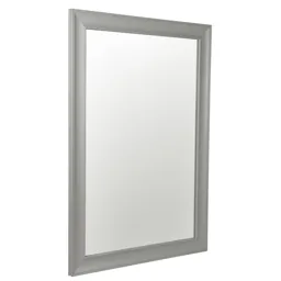 Grey Rectangular Framed Mirror (H)870mm (W)610mm