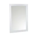Ganji White Curved Rectangular Framed Mirror (H)103cm (W)73cm