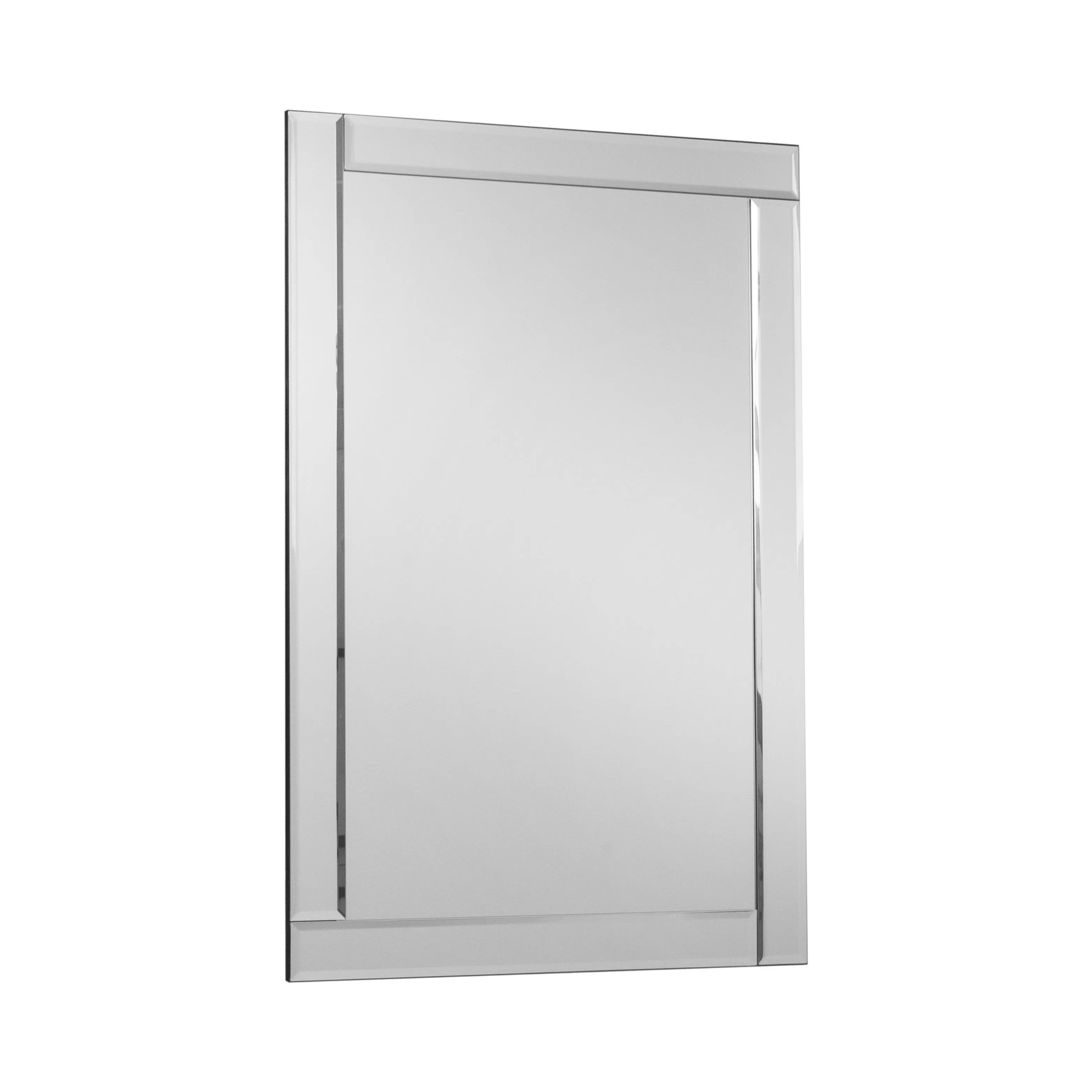 Aripa Rectangular Art Deco Frameless Mirror (H)76cm (W)50cm