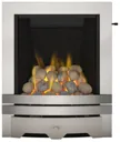 Focal Point Lulworth Brushed stainless steel effect Slide control Fire FPFBQ237