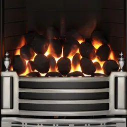 Focal Point Finsbury full depth Chrome effect Remote controlled Fire FPFBQ248