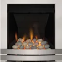 Focal Point Lulworth Brushed stainless steel effect Slide control Fire FPFBQ311