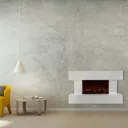 Focal Point Rivenhall Wall hung electric fireplace White Electric Fire Rivenhall