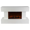 Focal Point Rivenhall Wall hung electric fireplace White Electric Fire Rivenhall
