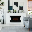 Focal Point Rivenhall Wall hung electric fireplace Black Electric Fire Rivenhall