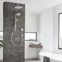 Aqualisa Unity Q Smart concealed shower pumped with adjustable handset and wall head