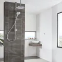 Aqualisa Unity Q Smart exposed shower standard with adjustable handset and ceiling head