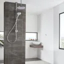 Aqualisa Unity Q smart exposed shower pumped with adjustable handset and ceiling head