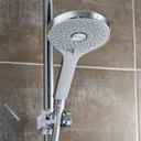 Aqualisa Unity Q Smart exposed shower standard with adjustable handset and bath filler with overflow