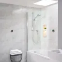 Aqualisa Optic Q Smart consealed shower with adjustable handset and bath overflow filler gravity pumped