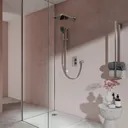 Aqualisa Dream Thermostatic Mixer Shower with Adjustable Head & Wall Fixed Head - Square