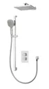 Aqualisa Dream Thermostatic Mixer Shower with Adjustable Head & Wall Fixed Head - Square