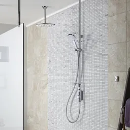 Aqualisa iSystem Smart Exposed Shower - Adjustable & Ceiling Fixed heads (Pumped for Gravity)