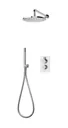Aqualisa Dream Thermostatic Mixer Shower with Adjustable Head & Wall Fixed Head - Round