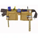 Faithfull 10 Pocket Leather Tool and Nail Pouch