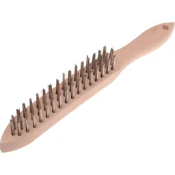Faithfull Stainless Steel Scratch Wire Brush - 3 Rows