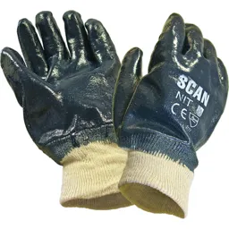 Scan Nitrile Heavy Duty Gloves - One Size