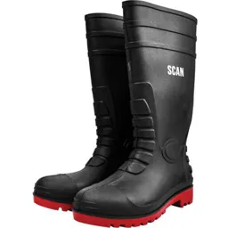 Scan Safety Wellington Boots - Dark Green, Size 7