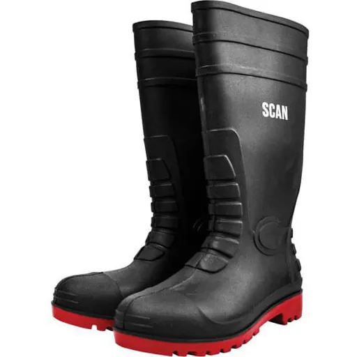 Scan Safety Wellington Boots - Dark Green, Size 8