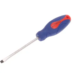 Faithfull Soft Grip Flared Slotted Tip Screwdriver - 5.5mm, 100mm