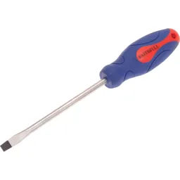 Faithfull Soft Grip Flared Slotted Tip Screwdriver - 8mm, 150mm