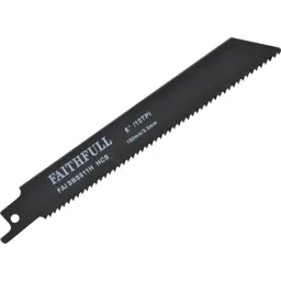 Faithfull S918E Metal Reciprocating Saw Blades - 150mm, Pack of 5