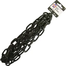 Faithfull Black Japanned Chain - Black, 6mm, 2.5m