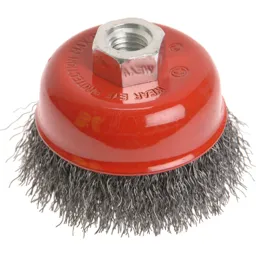 Faithfull Crimped Wire Cup Brush - 75mm, M14 Thread