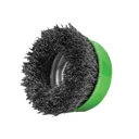 Faithfull Stainless Steel Crimped Wire Cup Brush - 80mm, M14 Thread
