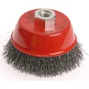 Faithfull Stainless Steel Crimped Wire Cup Brush - 100mm, M14 Thread
