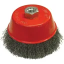 Faithfull Crimped Wire Cup Brush - 125mm, M14 Thread